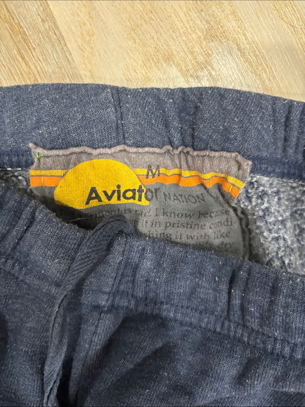 Aviator Nation Sweatpants with Neon Rainbow Side Stripes size M - Picture 2 of 2